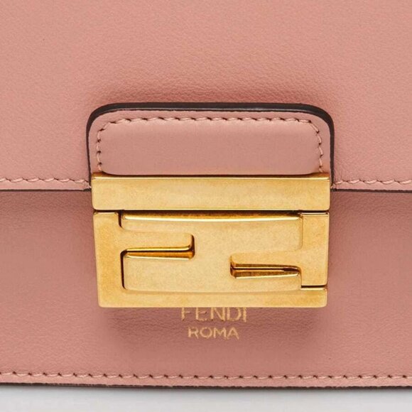 Fendi Pink Lambskin Leather Small U Kan Chain Shoulder Bag 8BT312 - Picture 12 of 12